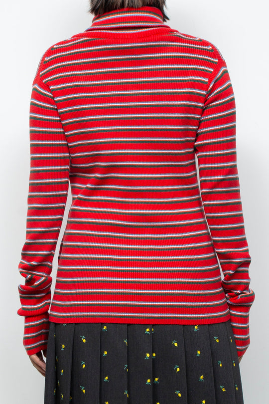 Multi border EVA knit red