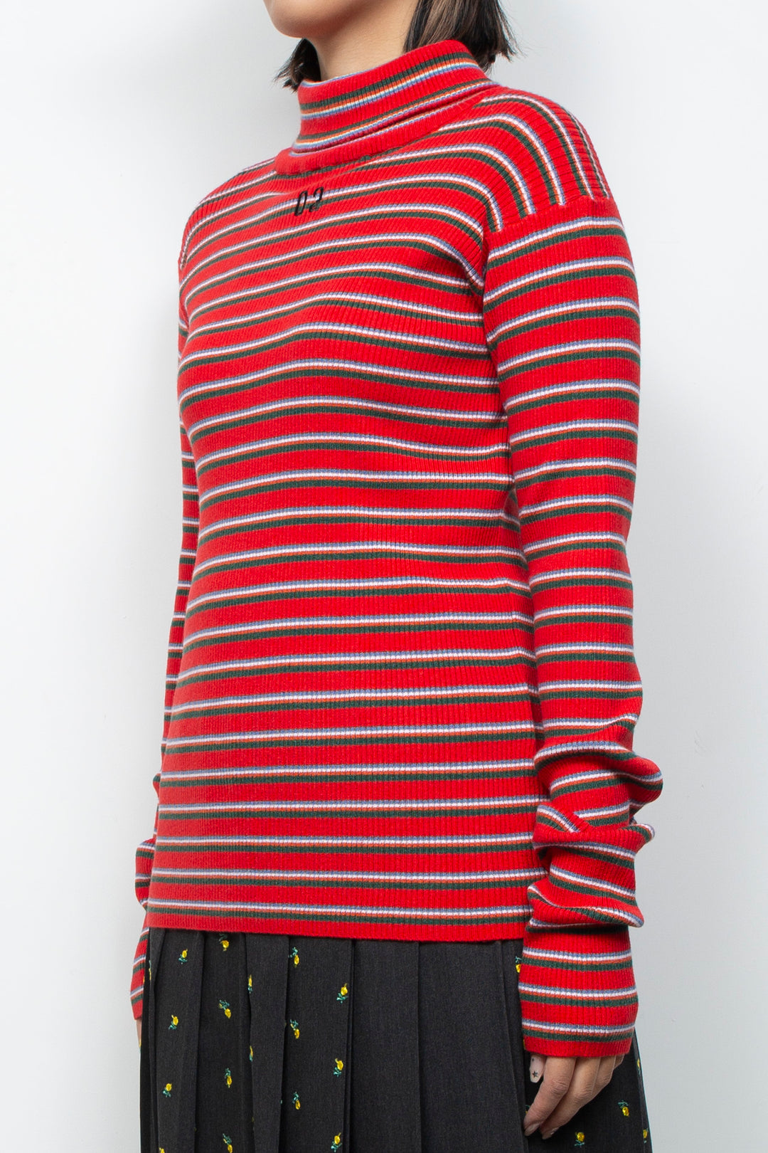 Multi border EVA knit red