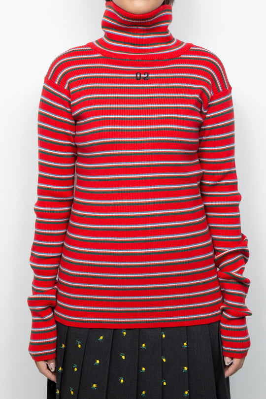 Multi border EVA knit red