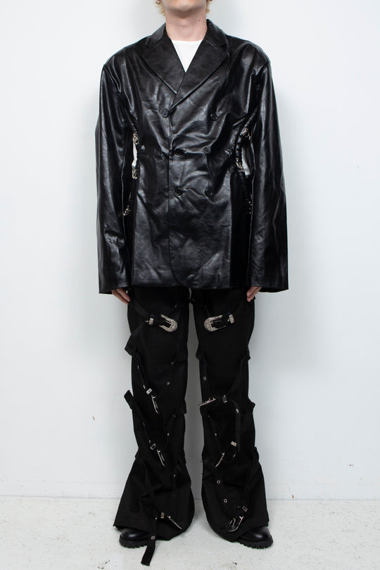 Metal leather jacket