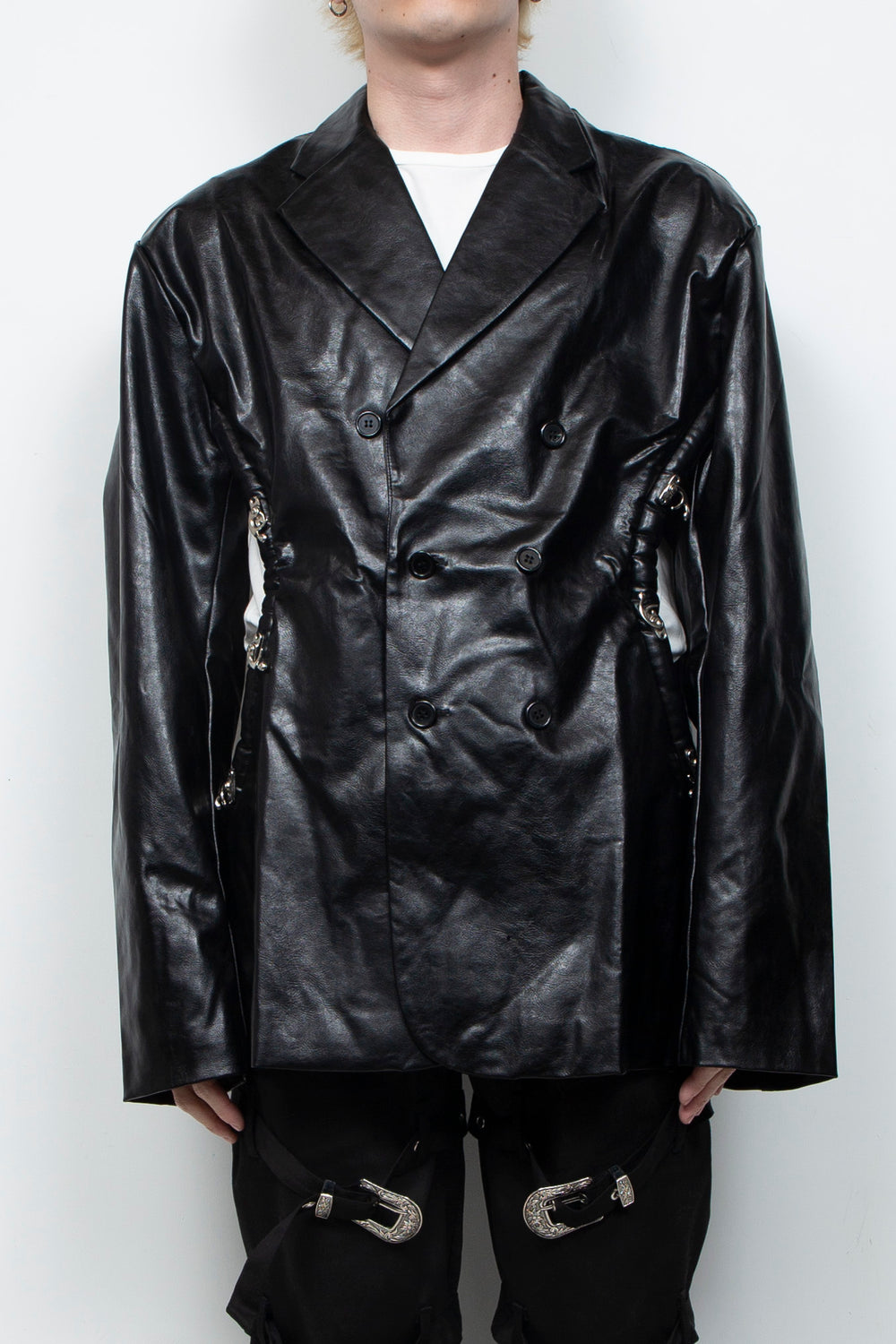 Metal leather jacket