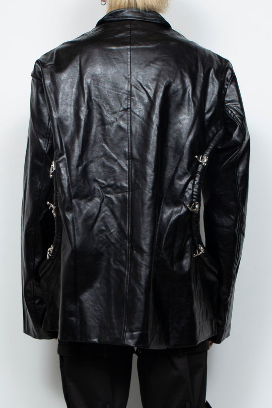 Metal leather jacket