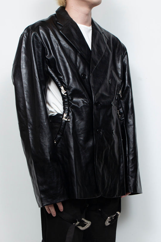 Metal leather jacket