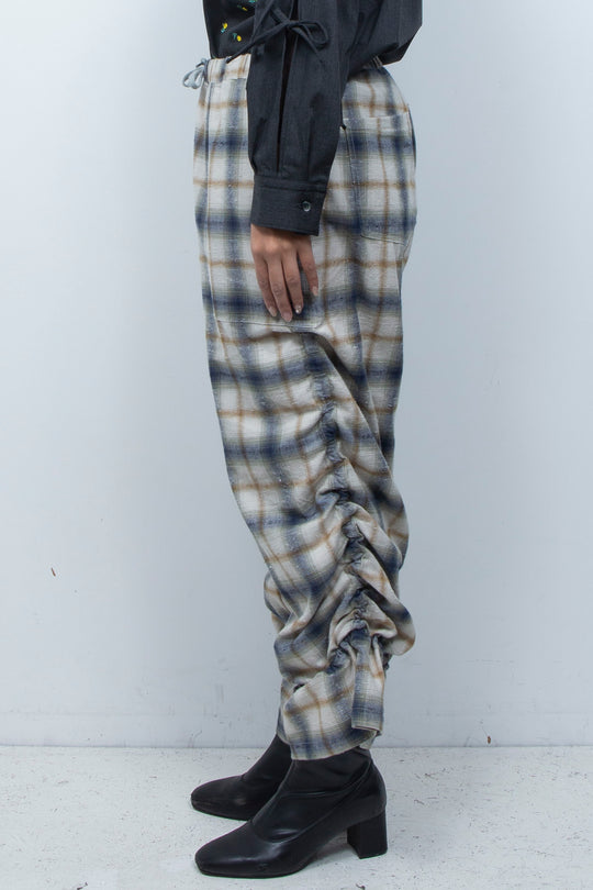 Mimic Shirred Pants Beige