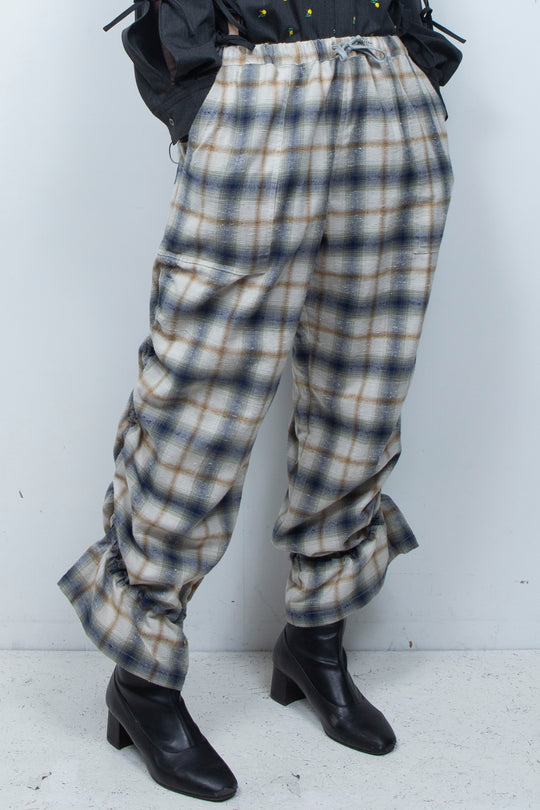 Mimic Shirred Pants Beige