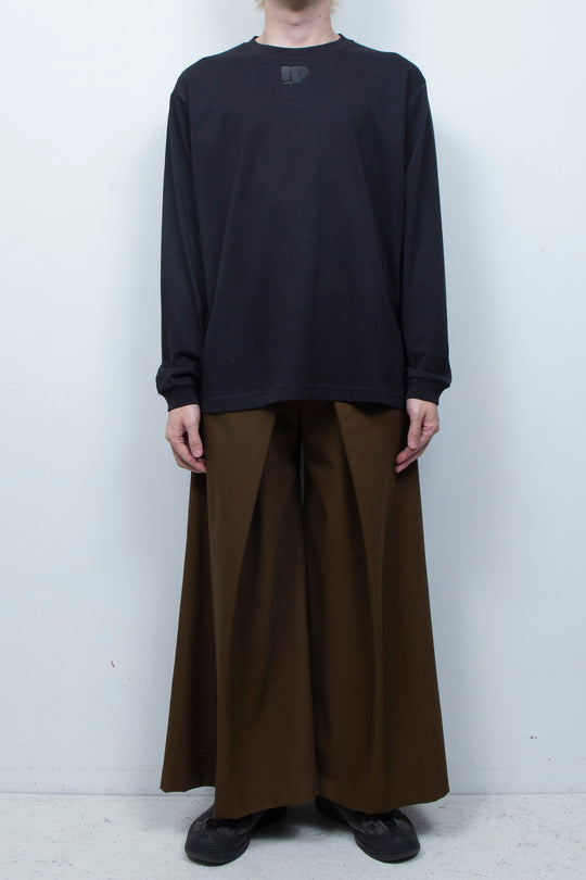 SPINE LONG TEE MATERIAL TYPE:A (BK×BK)