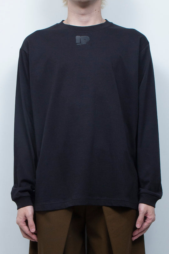 SPINE LONG TEE MATERIAL TYPE:A (BK×BK)