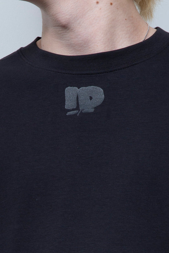 SPINE LONG TEE MATERIAL TYPE:A (BK×BK)