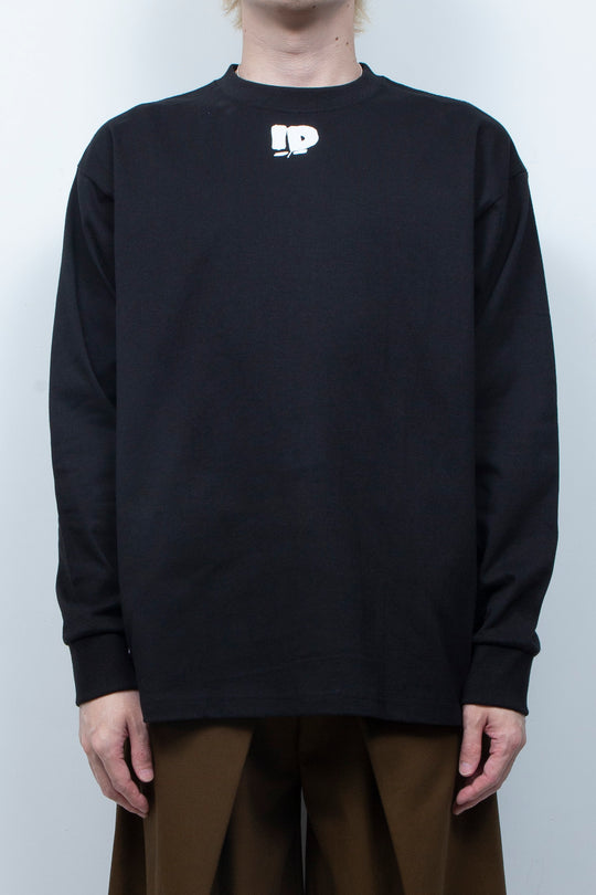 SPINE LONG TEE MATERIAL TYPE:B (BK×WH)