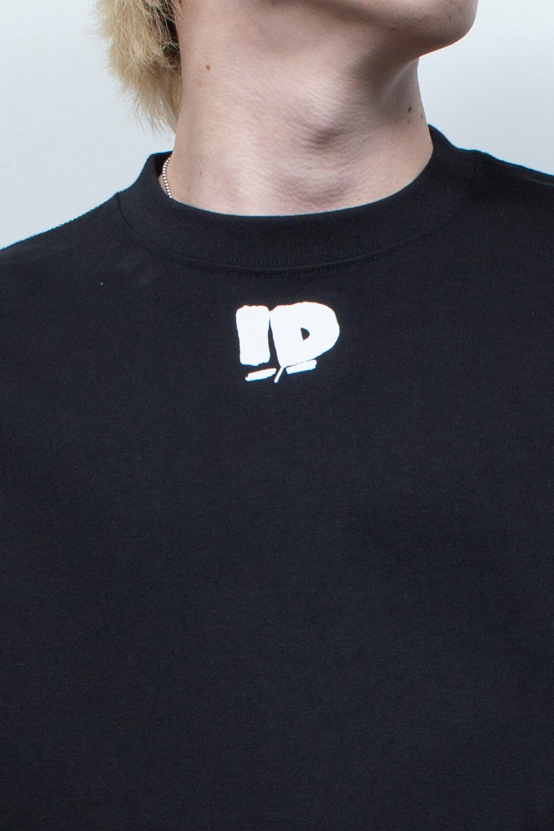 SPINE LONG TEE MATERIAL TYPE:B (BK×WH)