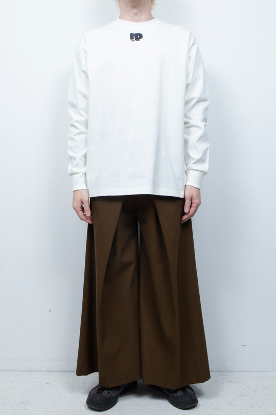 SPINE LONG TEE MATERIAL TYPE:B (WH×BK)