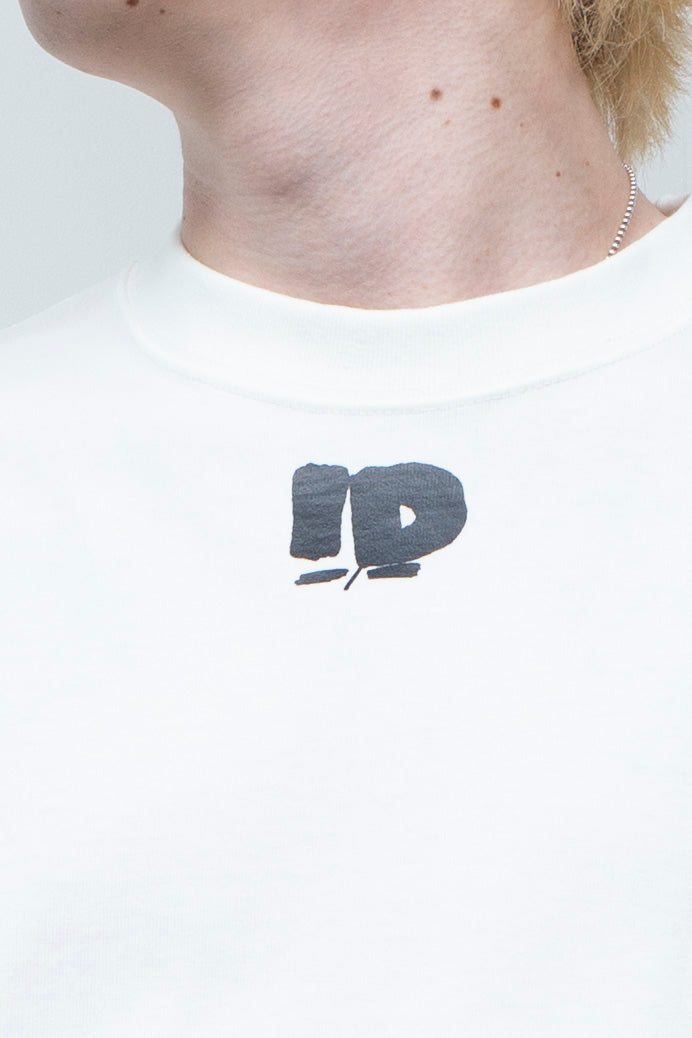 SPINE LONG TEE MATERIAL TYPE:B (WH×BK)