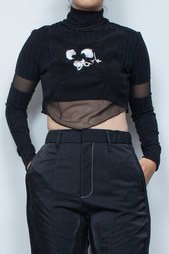 ボア切替ショートトップ BLACK