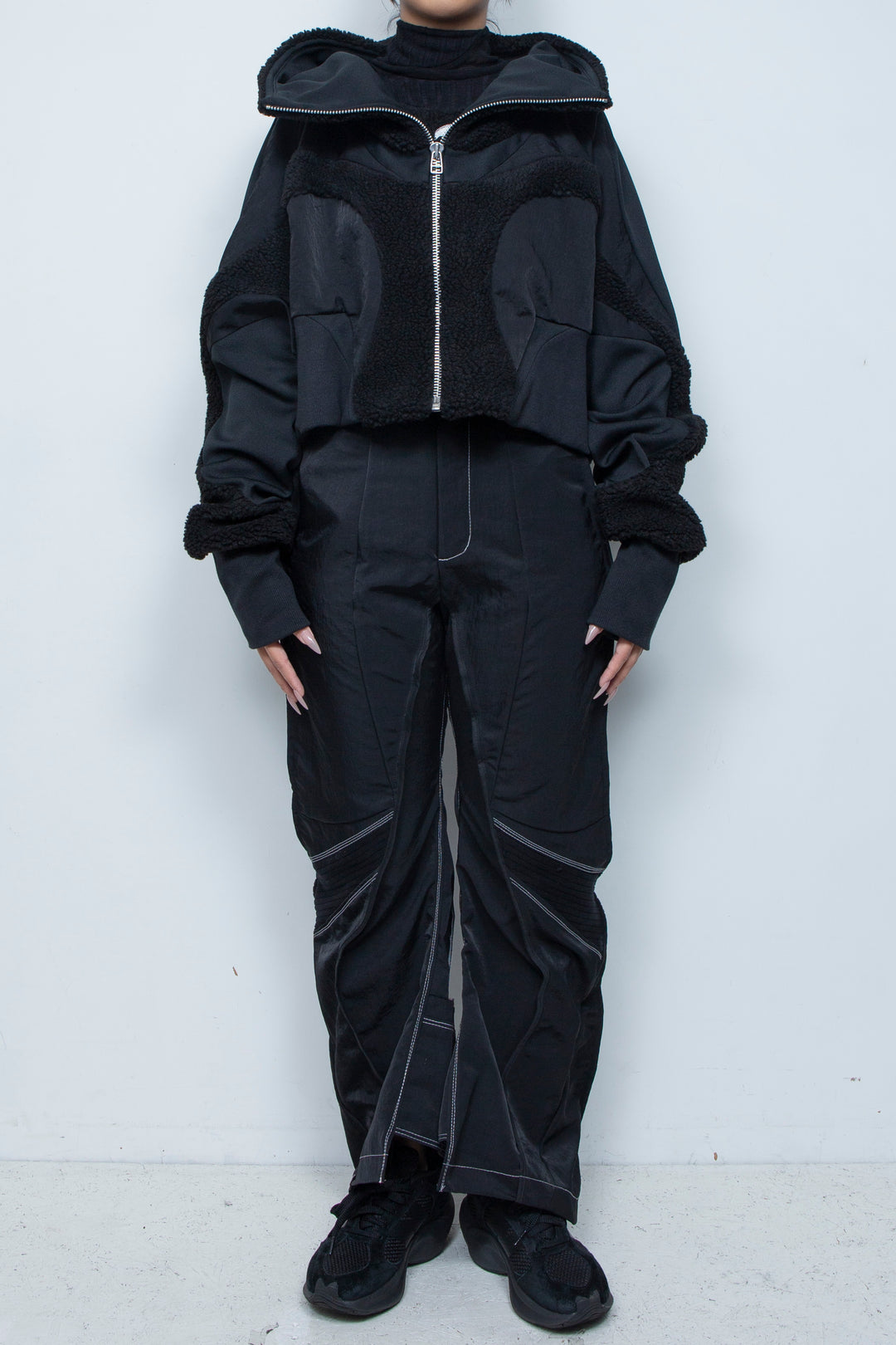 ボアショートフーディ BLACK