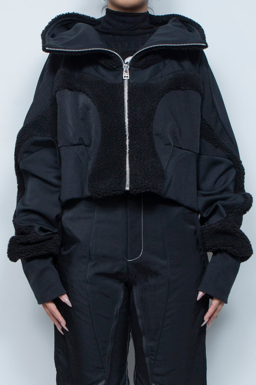 ボアショートフーディ BLACK