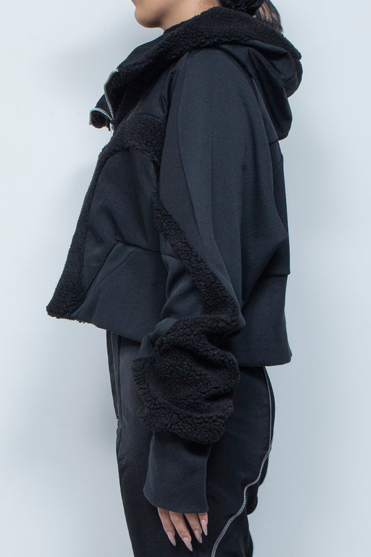 ボアショートフーディ BLACK