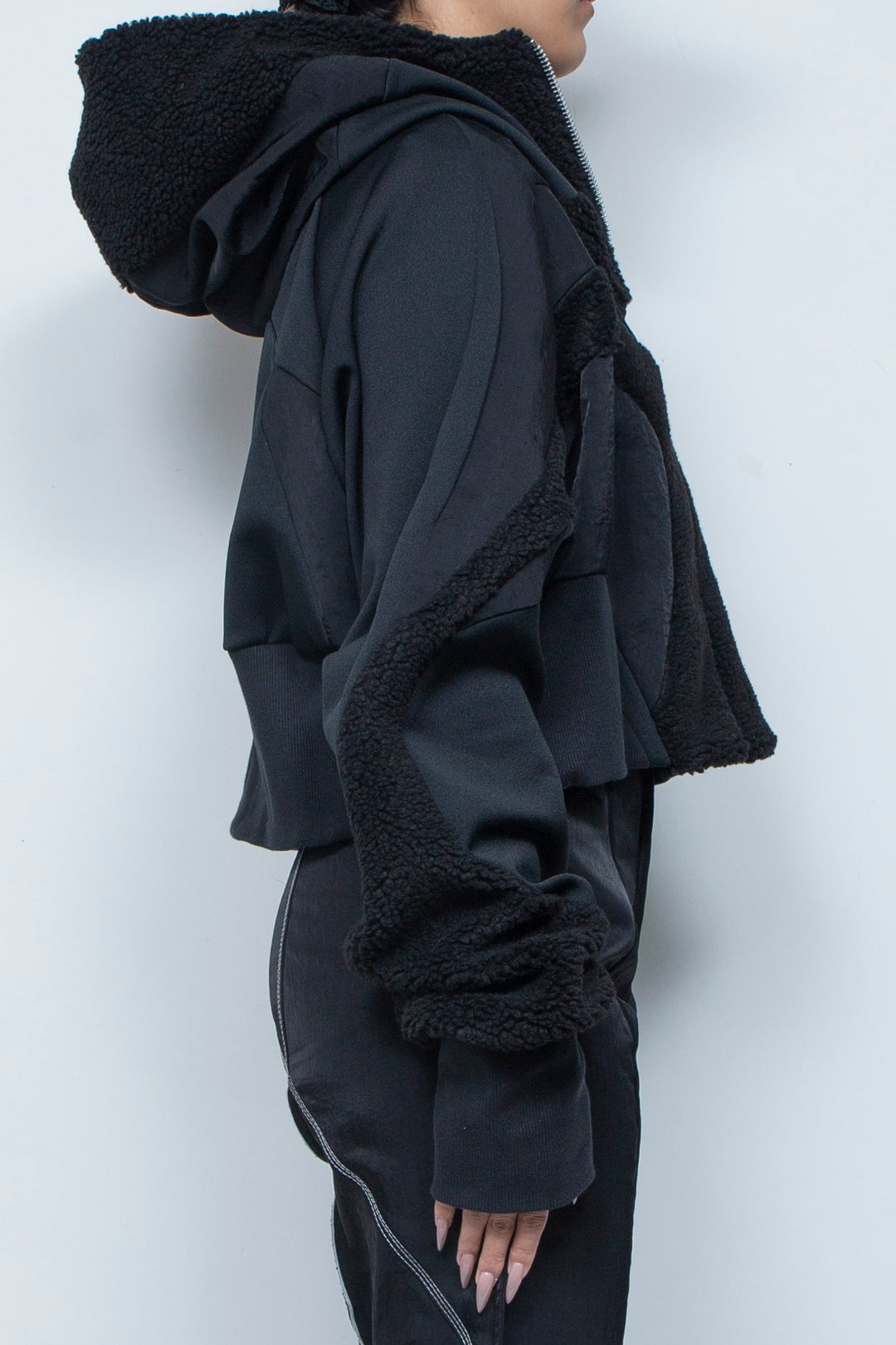 ボアショートフーディ BLACK