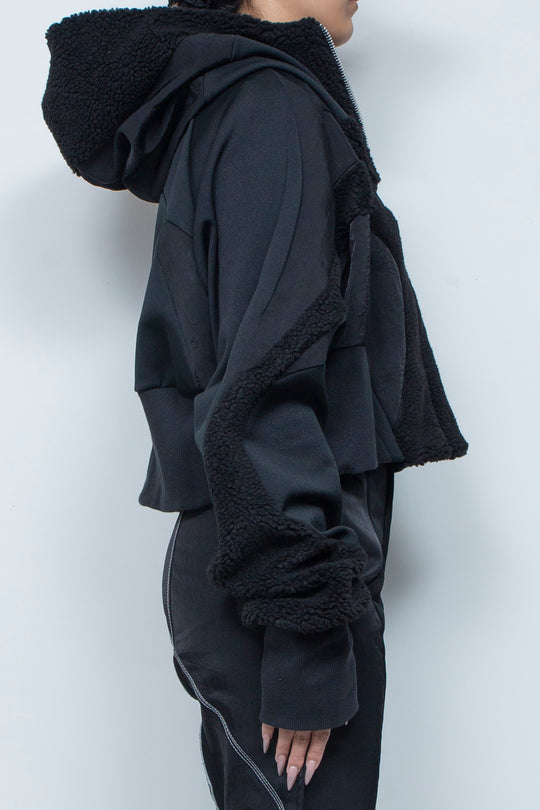 ボアショートフーディ BLACK