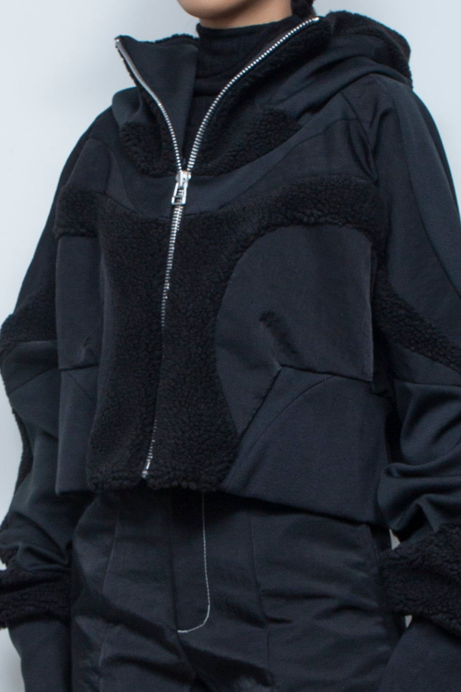 ボアショートフーディ BLACK