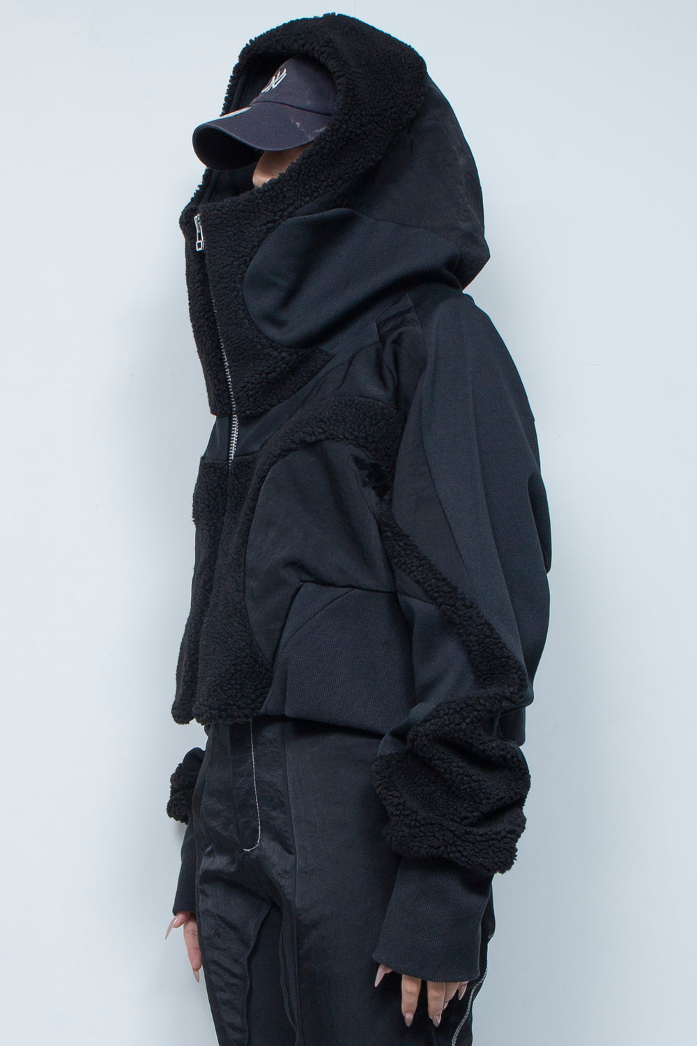 ボアショートフーディ BLACK