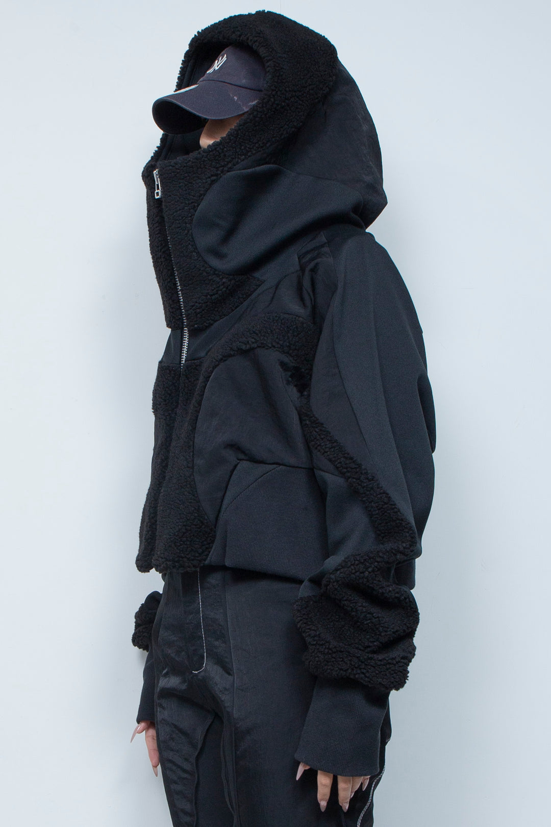 ボアショートフーディ BLACK