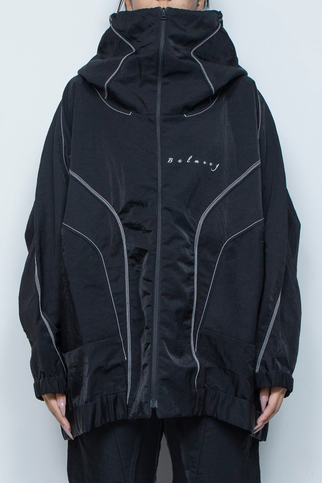 ハイネックビッグパーカー BLACK