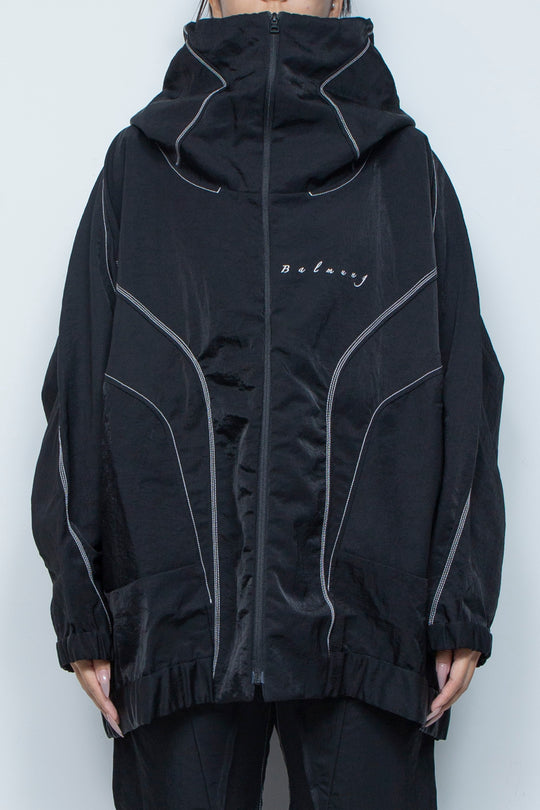 ハイネックビッグパーカー BLACK