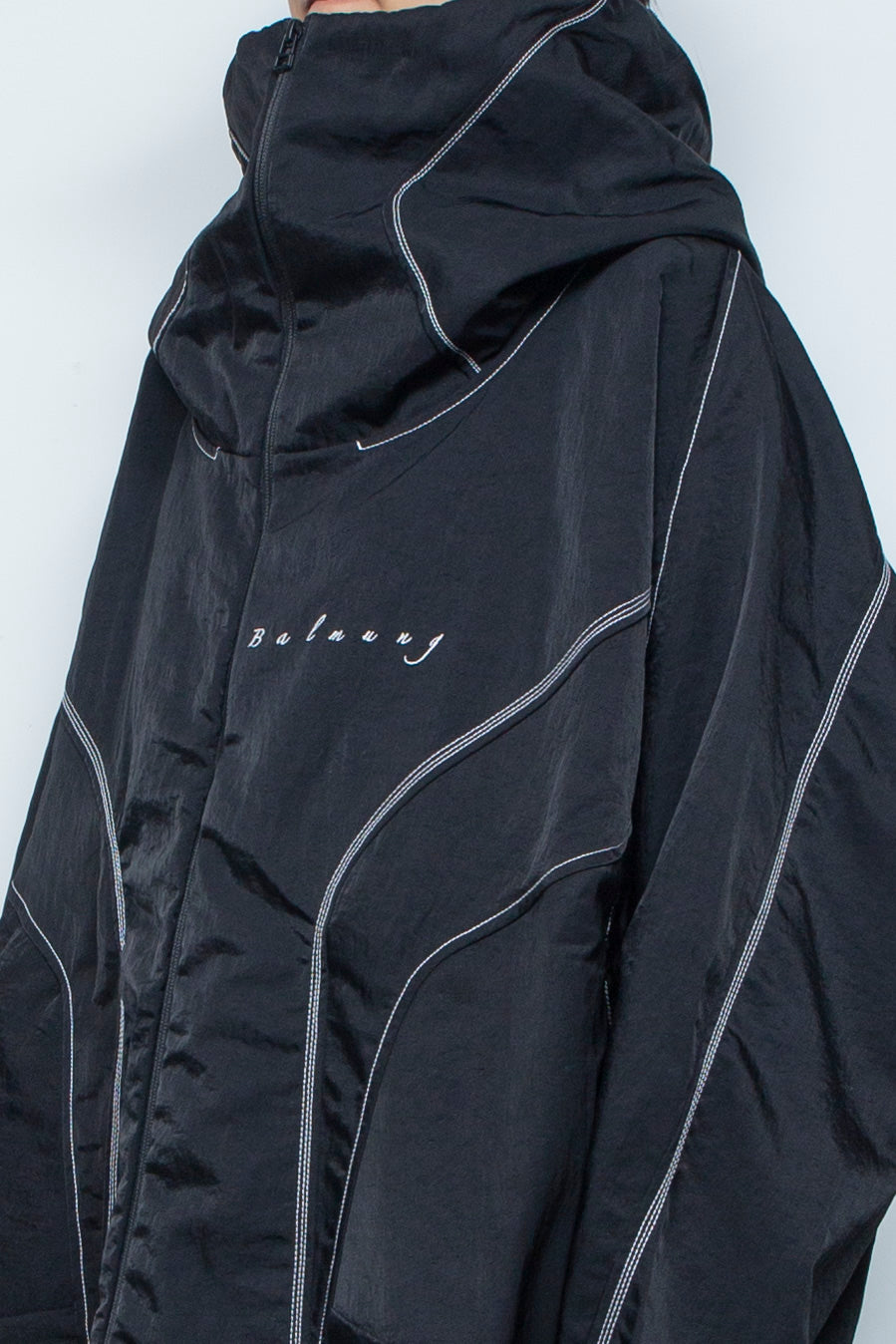 ハイネックビッグパーカー BLACK