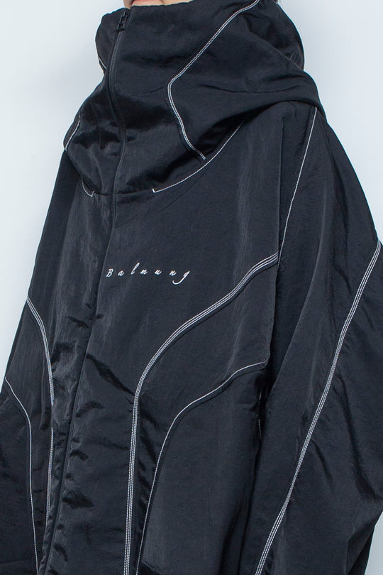 ハイネックビッグパーカー BLACK