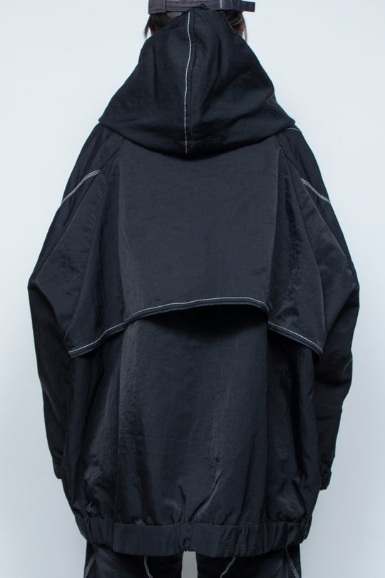 ハイネックビッグパーカー BLACK