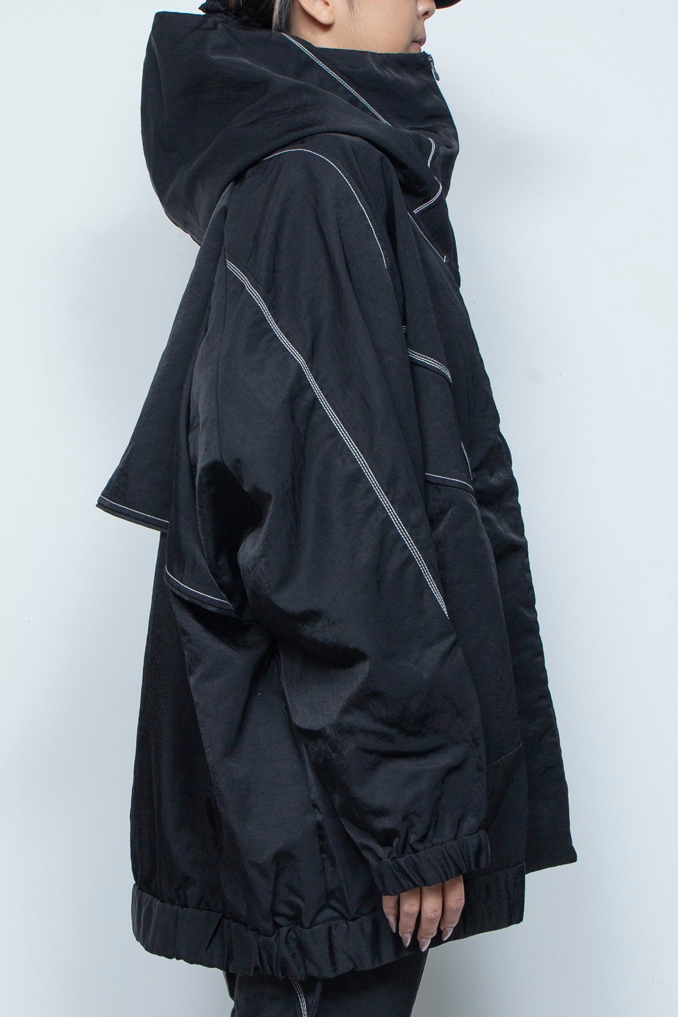 balmungハイネックパーカー グラフィックハイネックビッグパーカー - Grey – BALMUNG