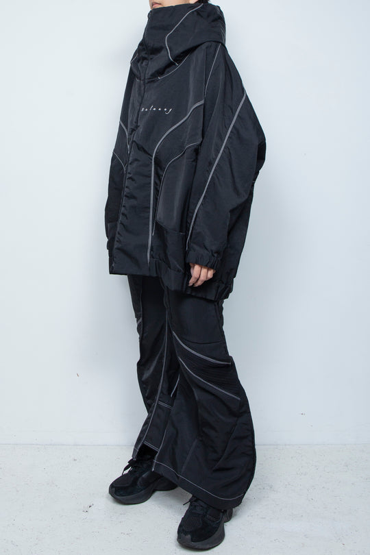 ハイネックビッグパーカー BLACK