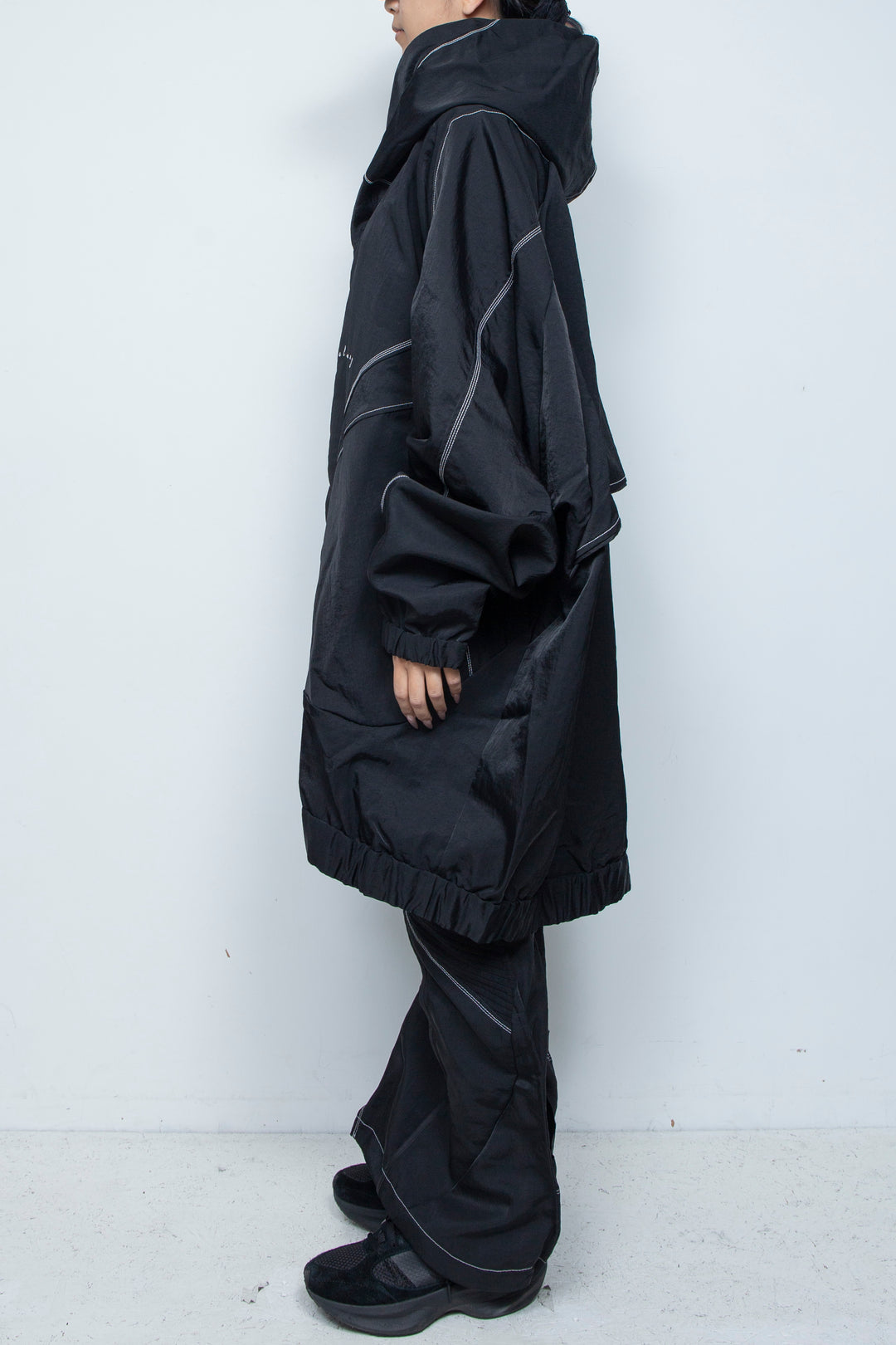 ハイネックビッグパーカー BLACK