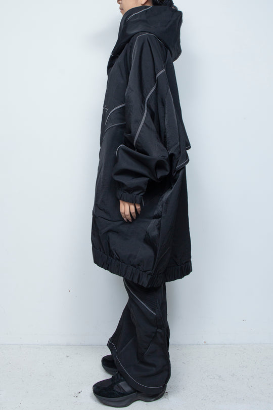 ハイネックビッグパーカー BLACK