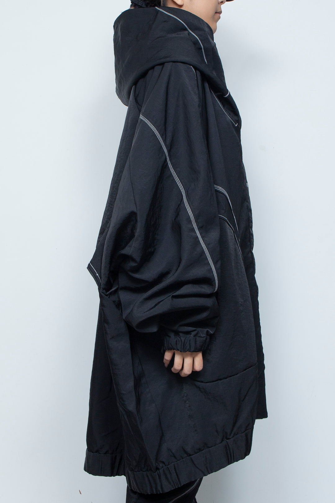 ハイネックビッグパーカー BLACK