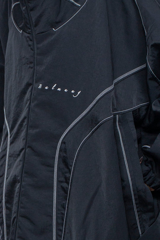 ハイネックビッグパーカー BLACK