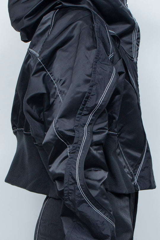 重ねショートフーディ BLACK