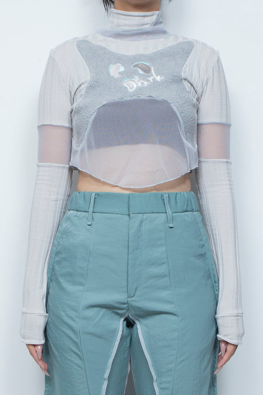 ボア切替ショートトップ GREY