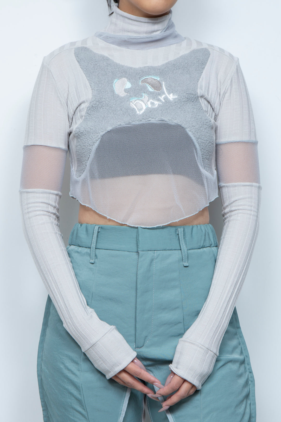 ボア切替ショートトップ GREY