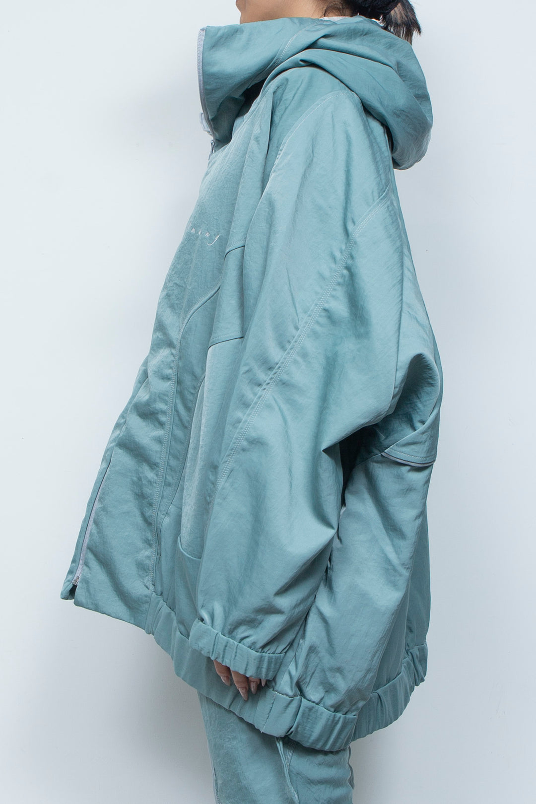 ハイネックビッグパーカーGREY