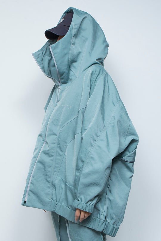 ハイネックビッグパーカーGREY