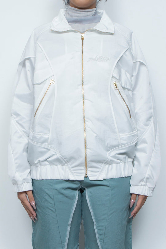 ナイロン重ねジップブルゾン WHITE