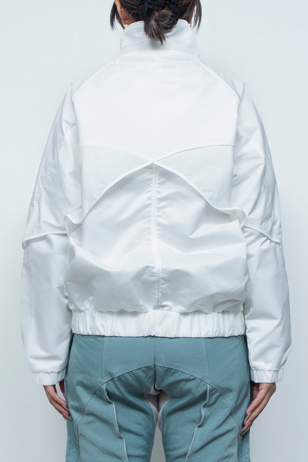 ナイロン重ねジップブルゾン WHITE