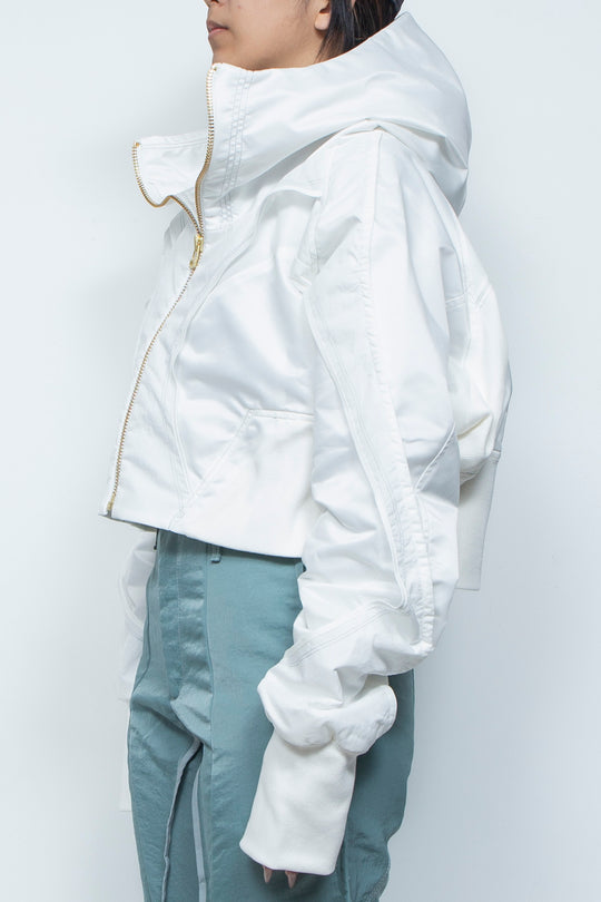 重ねショートフーディ WHITE