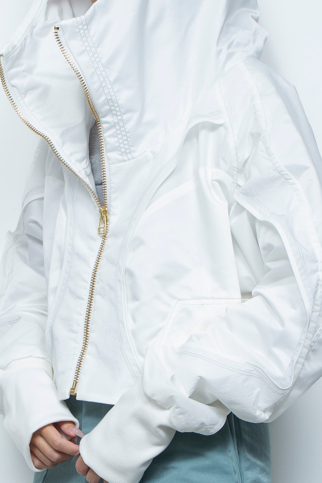 重ねショートフーディ WHITE