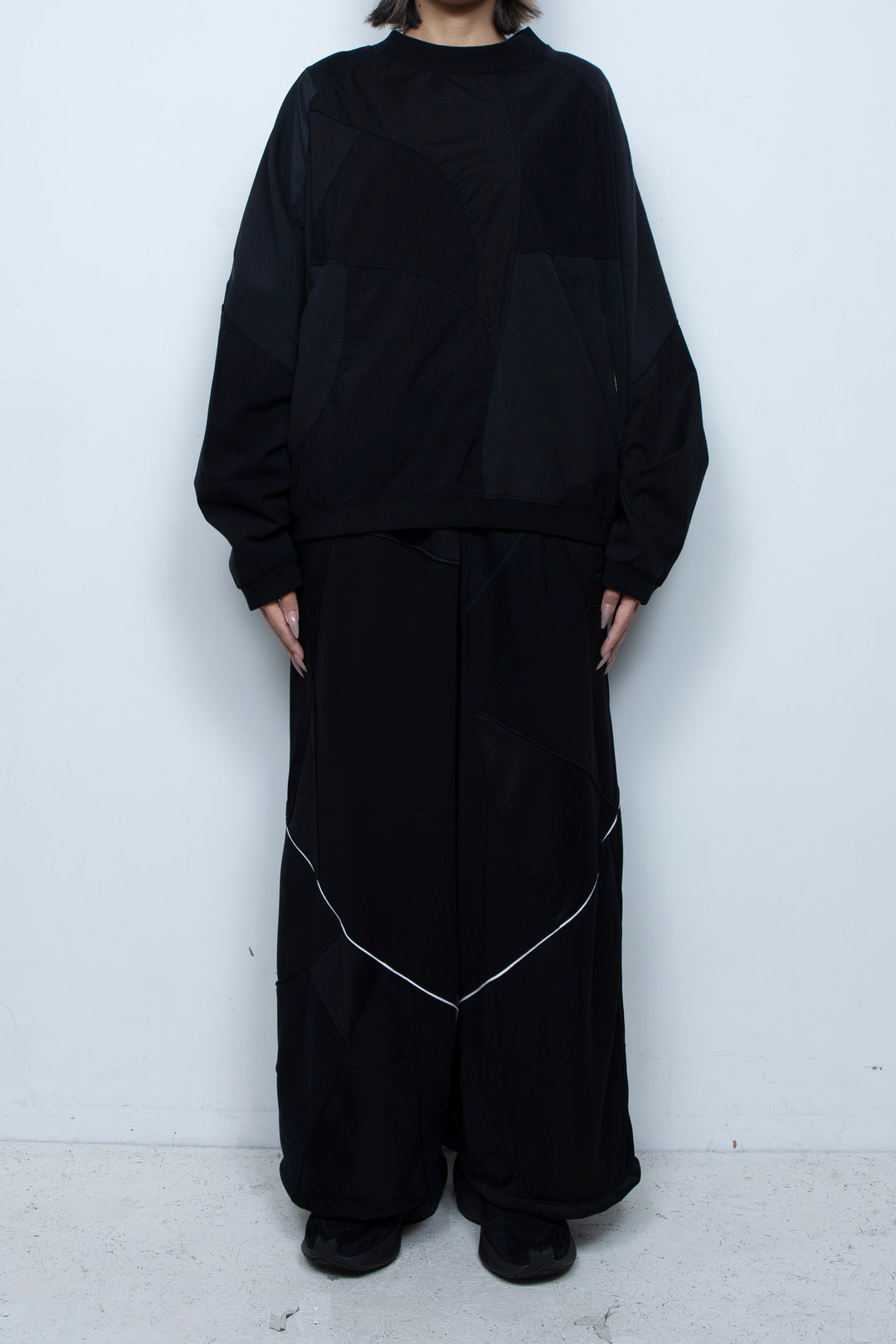 Slash Baggy Pants Black