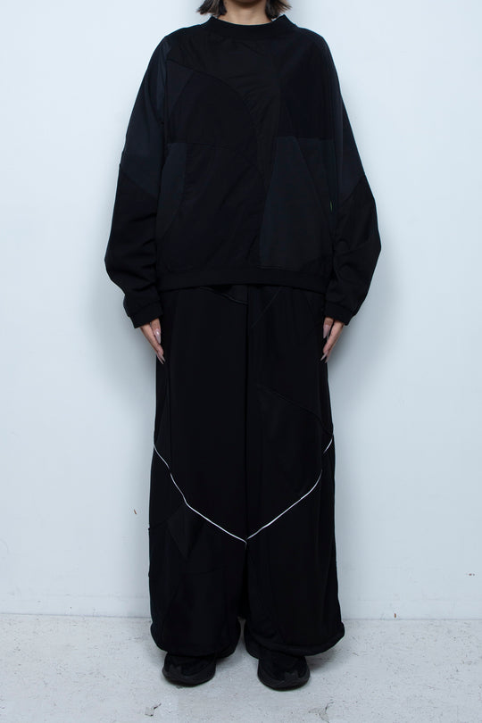 Slash Baggy Pants Black