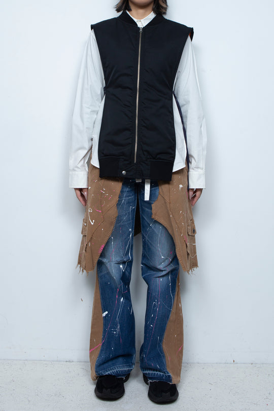 CUTOUT KATAGINU MA-1 VEST