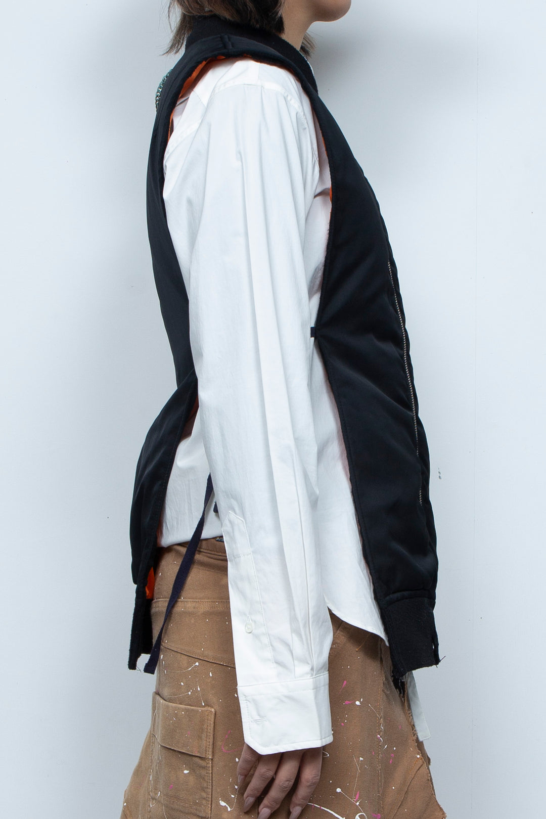 CUTOUT KATAGINU MA-1 VEST