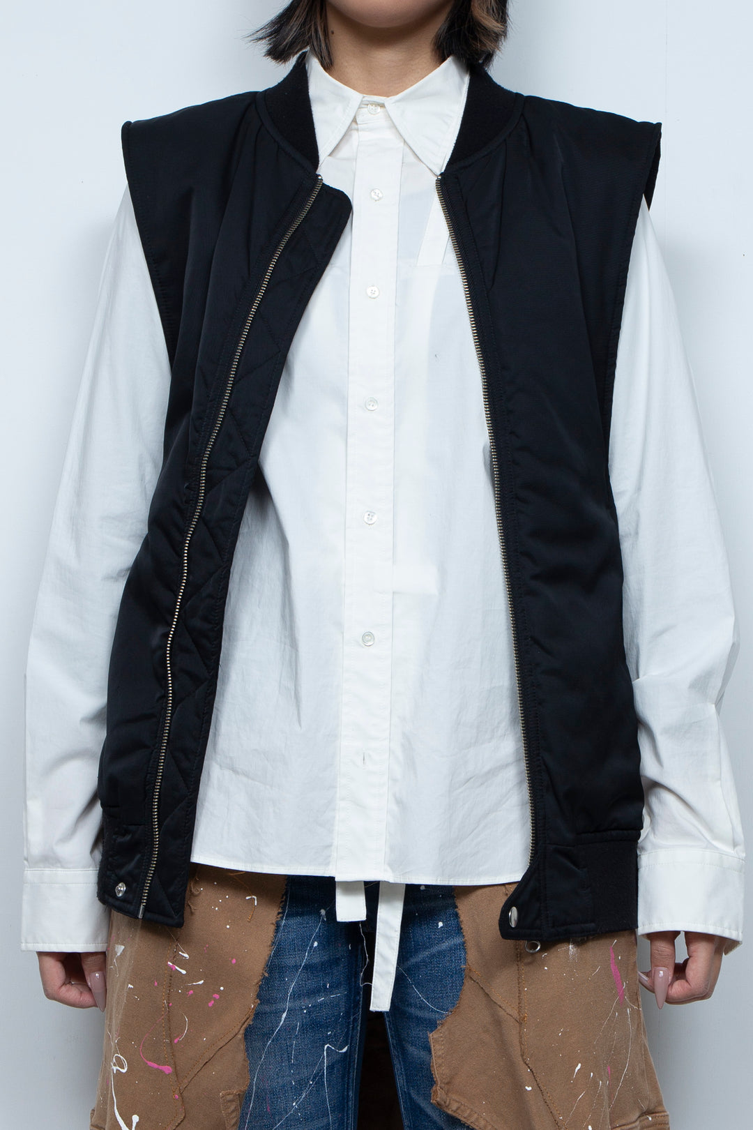 CUTOUT KATAGINU MA-1 VEST